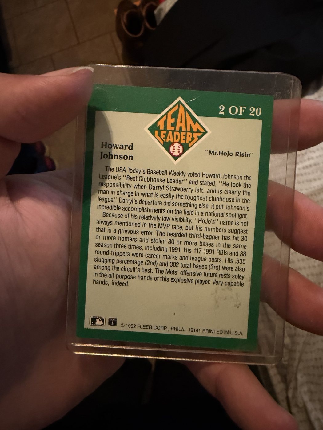 Howard Johnson Fleer Team Leaders — Back
